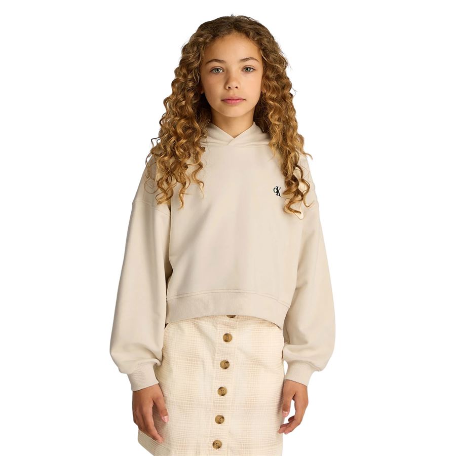 Handwriting Logo Hoodie felpa con cappuccio da bambina Calvin Klein | CKIG0IG02747CKS